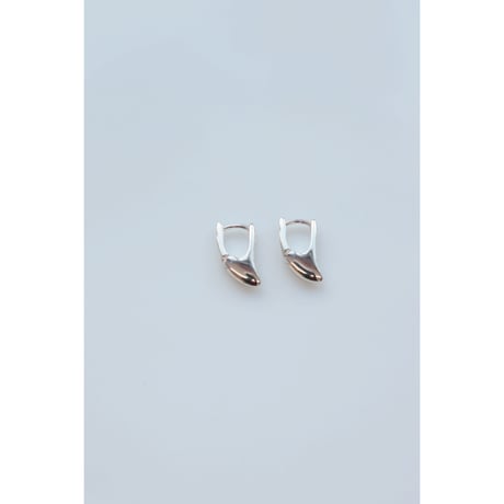R.ALAGAN "TINY MOON HOOPS"SILVER