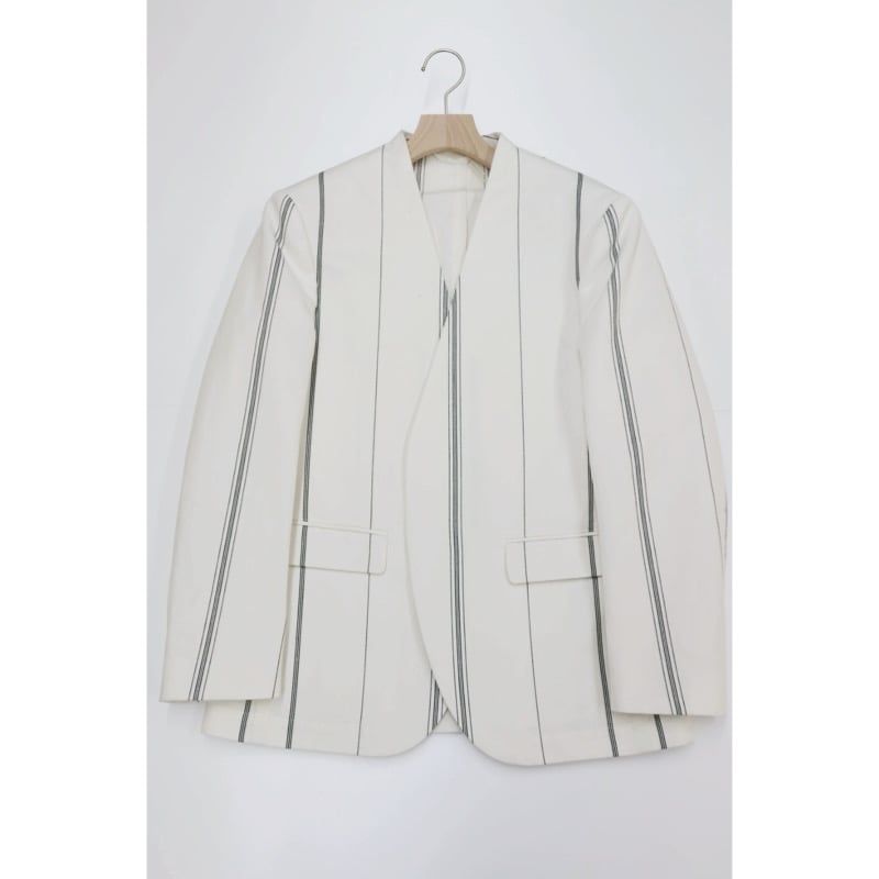 新品タグ付き　SEEALL \"classic no collar jacket\" SEEALL】クラシックノーカラージャケット ブラック | 日本製