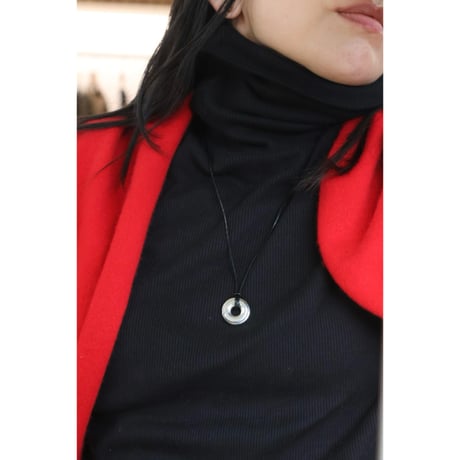 Sapir Bachar "DISCUS PENDENT NECKLACE"SILVER