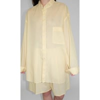 Cristaseya Salvatore Piccolo x Cristaseya "HANDMADE FRINGED MAO COLLAR SHIRT"