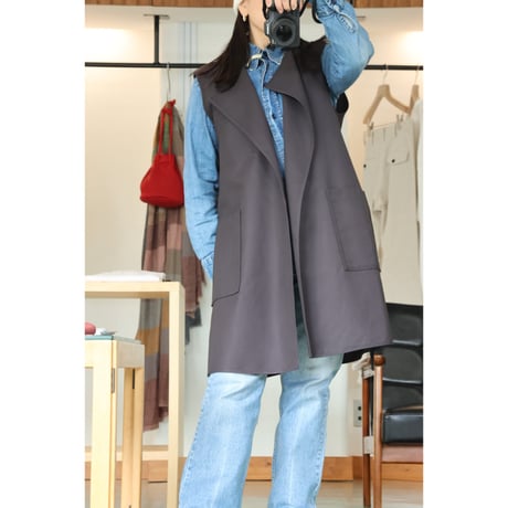 SEEALL "PIPING LONG GILET"