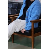 babaco "Wool Alpaca Fur Cardigan"blue