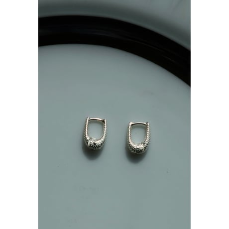 R.ALAGAN"TINY DOT THIN HOOPS "SILVER