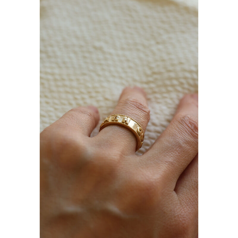 R.ALAGAN】ENGRAVED RING IDLE CURIOSITY