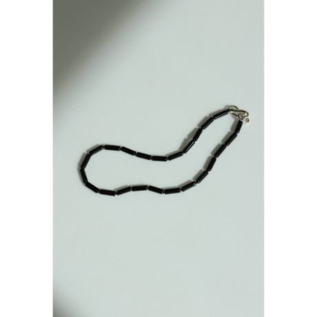 R.ALAGAN "SMALL TUBE ONYX NECKLACE"