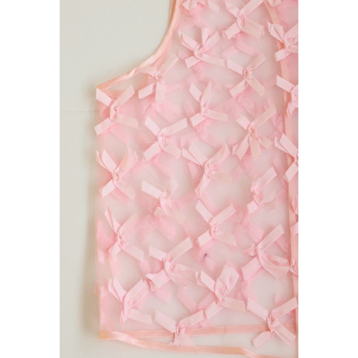 今季　ジョンリンクス　ribbon tulle gilet pink 今季 ジョンリンクス ribbon tulle gilet pink