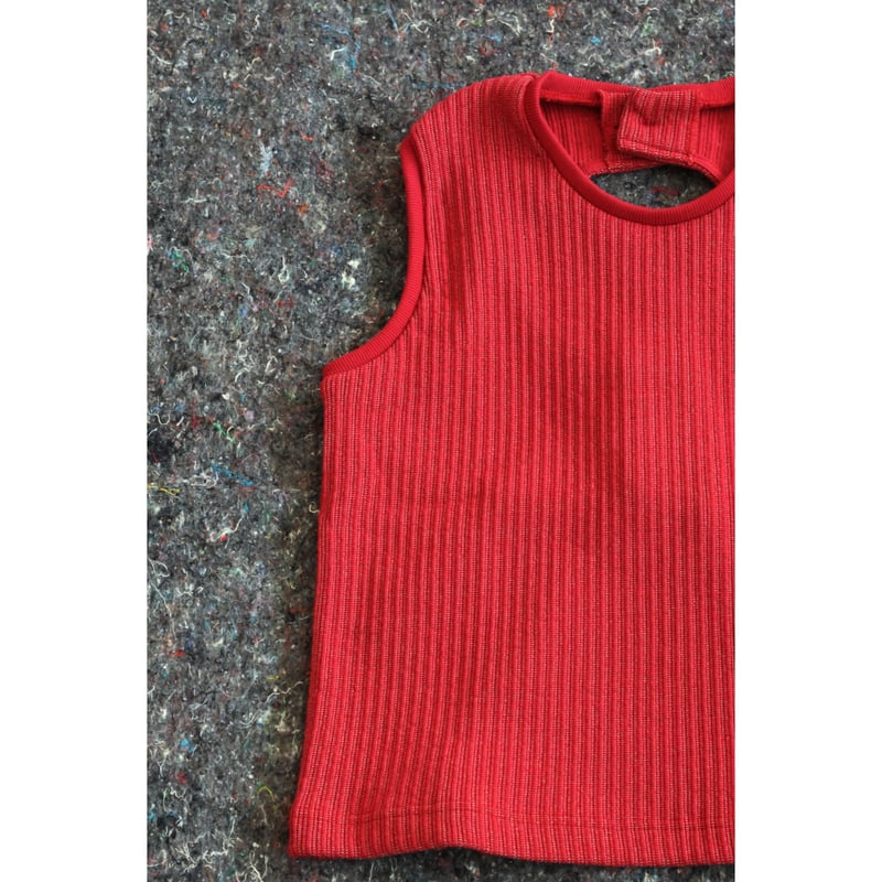 ジョンリンクス jonnlynx ニットタンク jonnlynx / block check band tank ( brown / orange ) | JUQUI