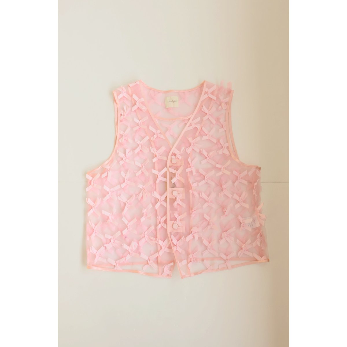 今季　ジョンリンクス　ribbon tulle gilet pink ribbon tulle gilet – jonnlynx offical store