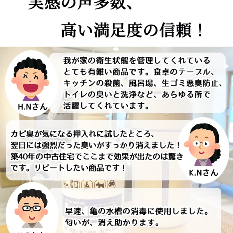 高濃度 除菌消臭剤 ドクターケアサプレス インフルエンザ コロナ