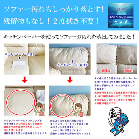アルカリ水クリーナー 釣具・ボート・マリンスポーツ用 ECO CLEANSE マリンタイプ 油分洗浄 防錆 除菌 消臭 300ml スプレー 専用クロス付き