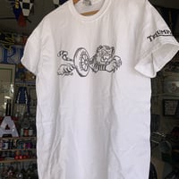 Tシャツ④ white×black sizeM