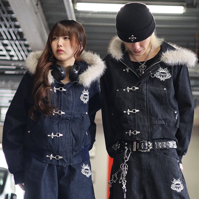 tmark fireman rigid denim fur jacket | @tmark