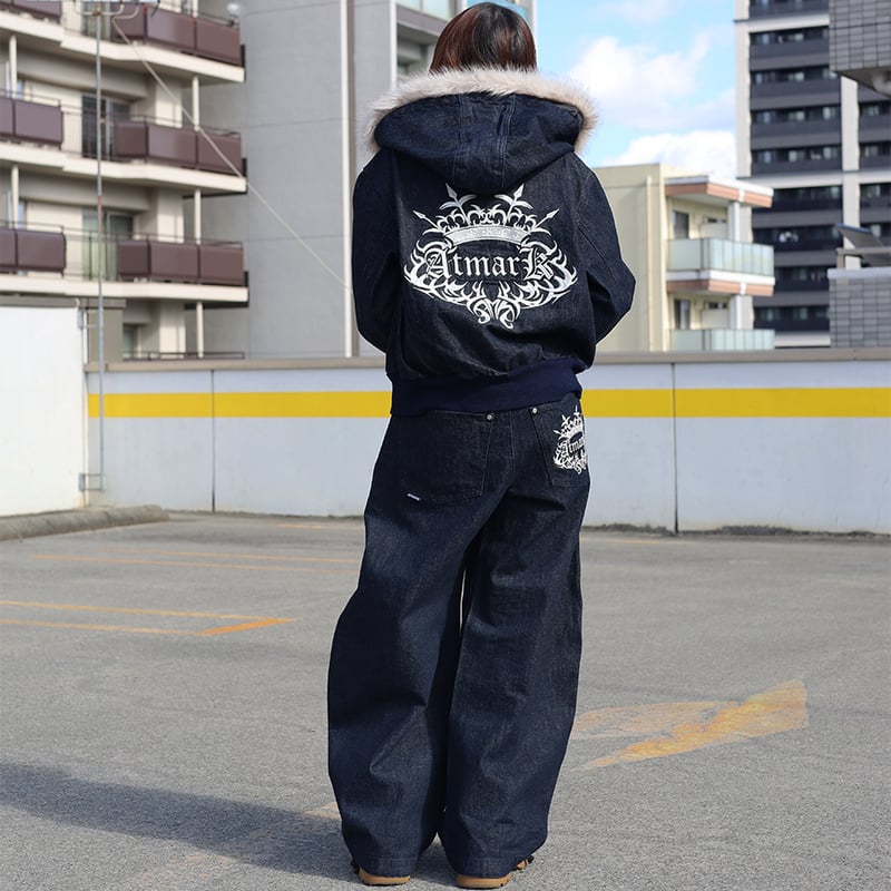 tmark fireman rigid denim fur jacket | @tmark