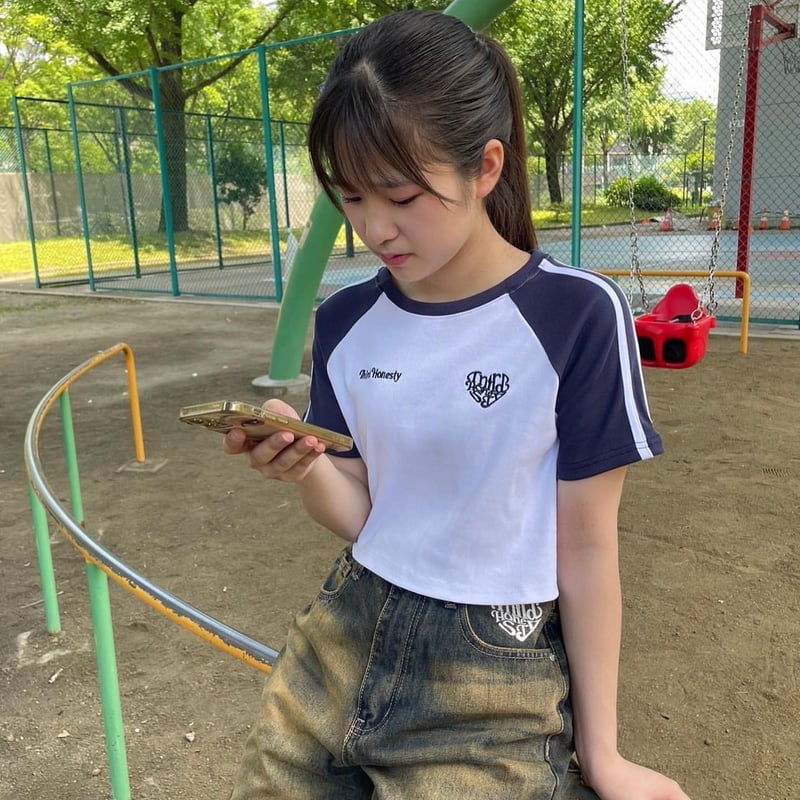 ❤リーラさま❤work❤ tmark heart logo short raglan T | @tmark