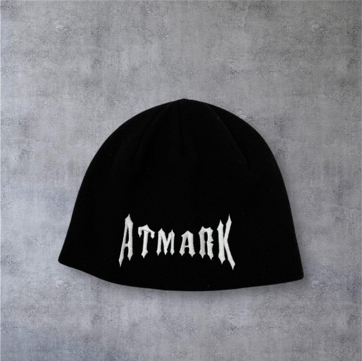 ATMARK old english logo no cuff beanie | @tmark
