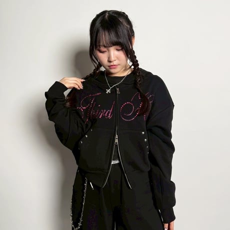 @tmark rivet & rhinestone hoodie
