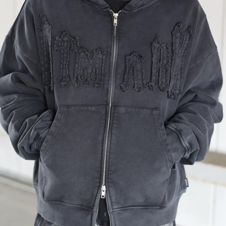 @tmark pigment  fringe  middle zip hoodie