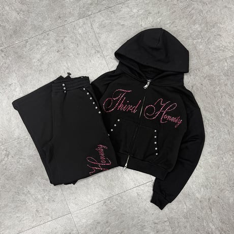 @tmark rivet & rhinestone hoodie