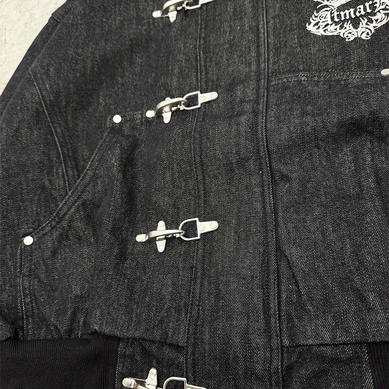 tmark fireman rigid denim fur jacket | @tmark