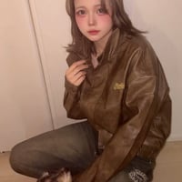 @tmark graffiti PU Leather stand blouson
