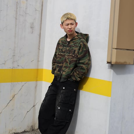 @tmark pigment  fringe  middle zip hoodie
