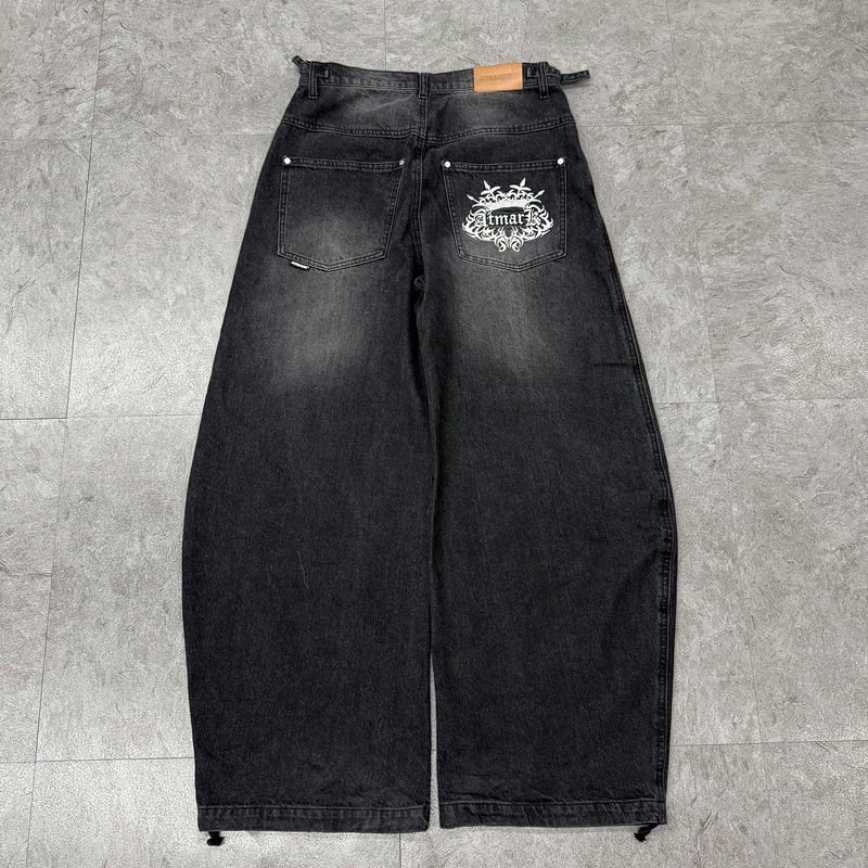 tmark trival crown logo buggy denim pants | @t