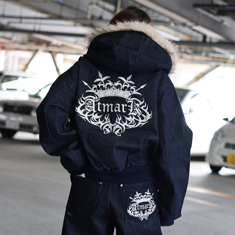tmark fireman rigid denim fur jacket | @tmark