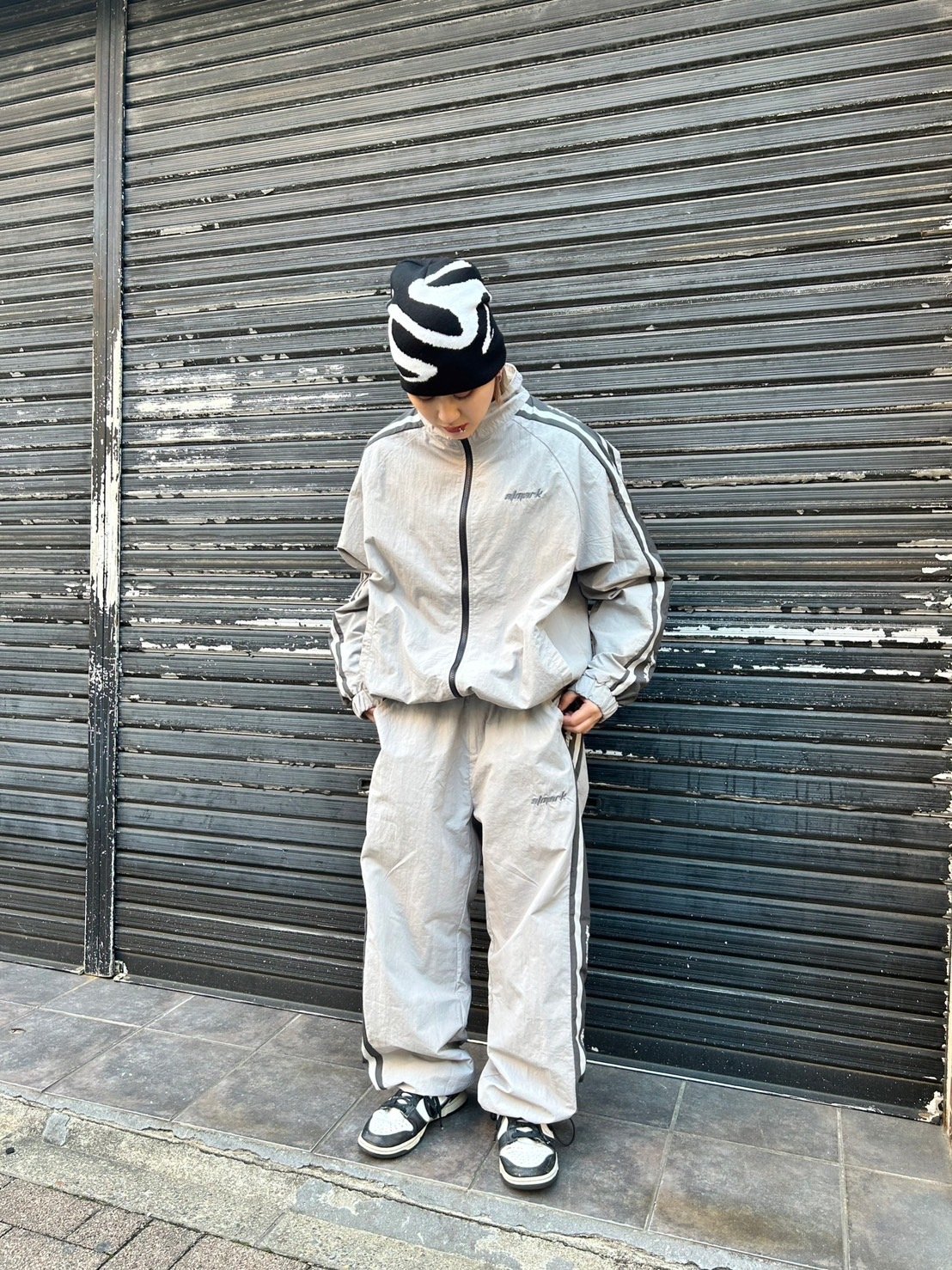tmark tech logo nylon track jacket | @tmark