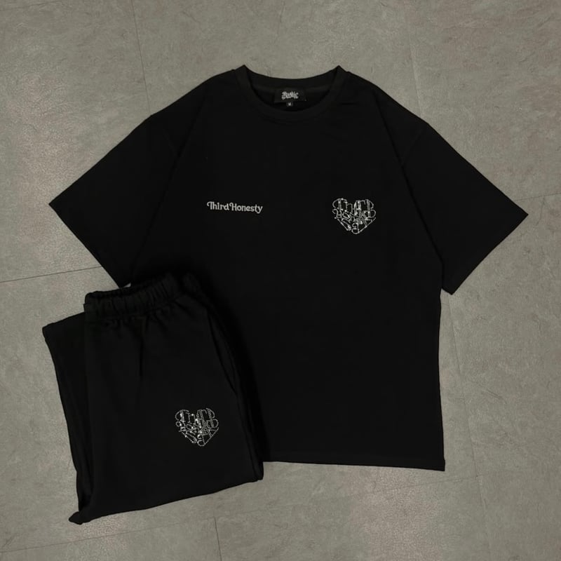 tmark Third Honesty rhinestone heart logo tee