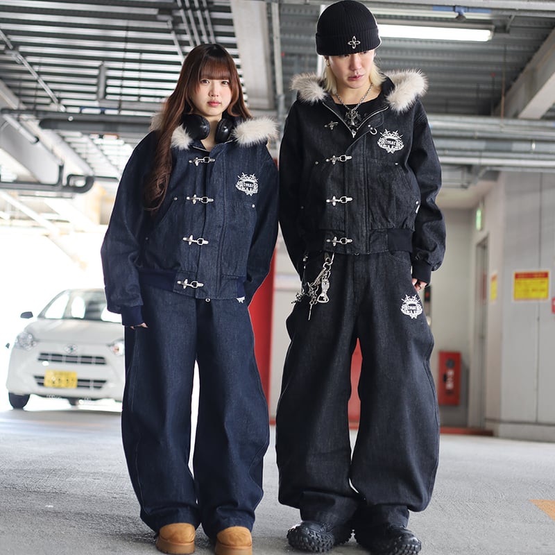 Rigid denim fireman セットアップ tmark fireman rigid denim fur jacket | @tmark