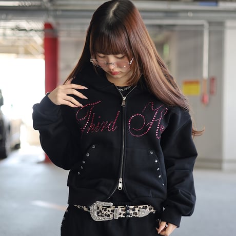 @tmark rivet & rhinestone hoodie