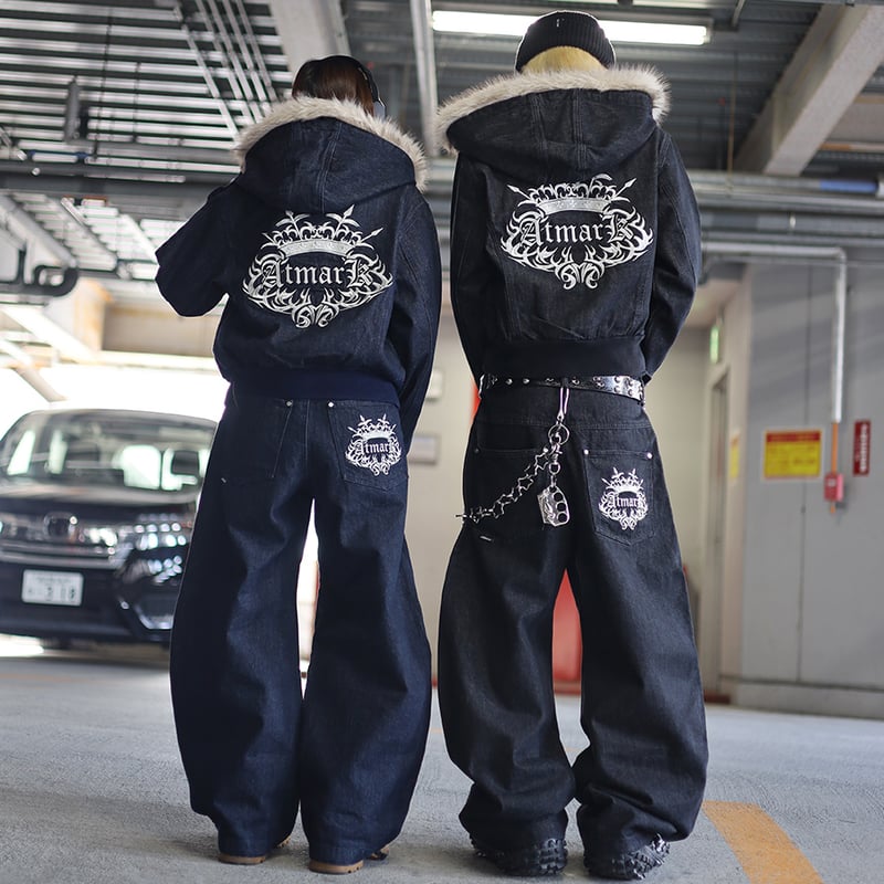 tmark fireman rigid denim fur jacket | @tmark
