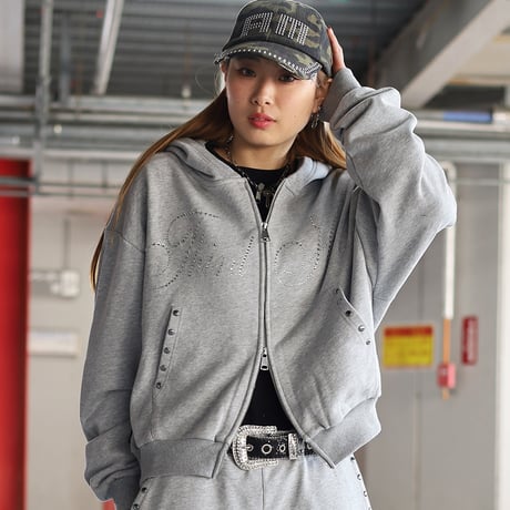 @tmark rivet & rhinestone hoodie