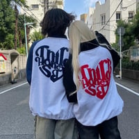 @tmark chenille heart logo raglan half zip trainer