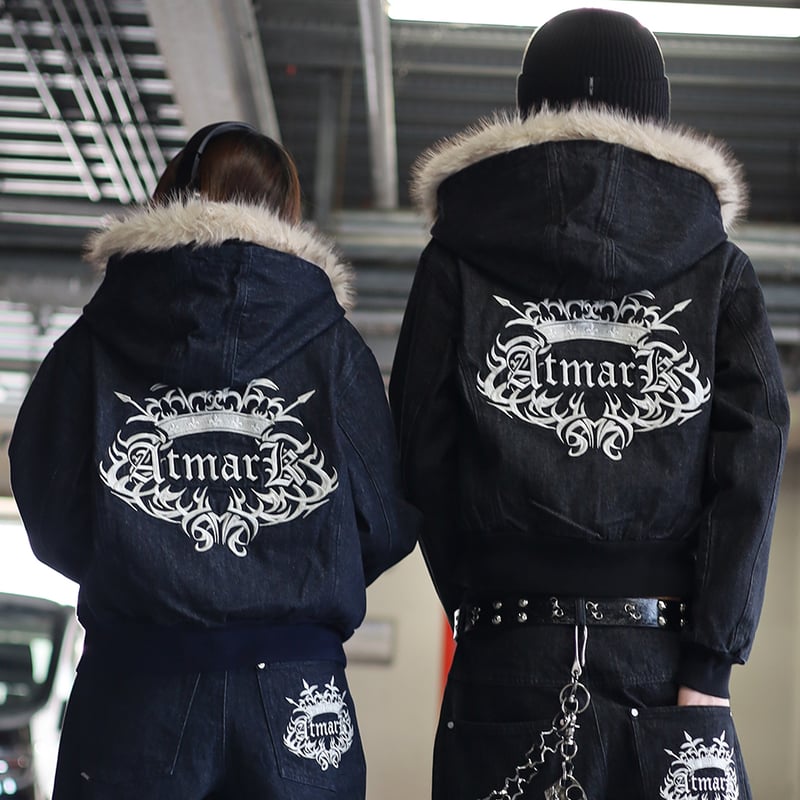 tmark fireman rigid denim fur jacket | @tmark