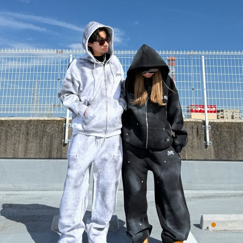 tmark graffiti spray double knee hoodie | @tmark