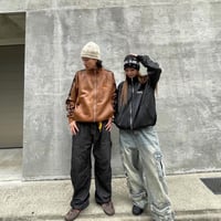 @tmark graffiti leather track jacket