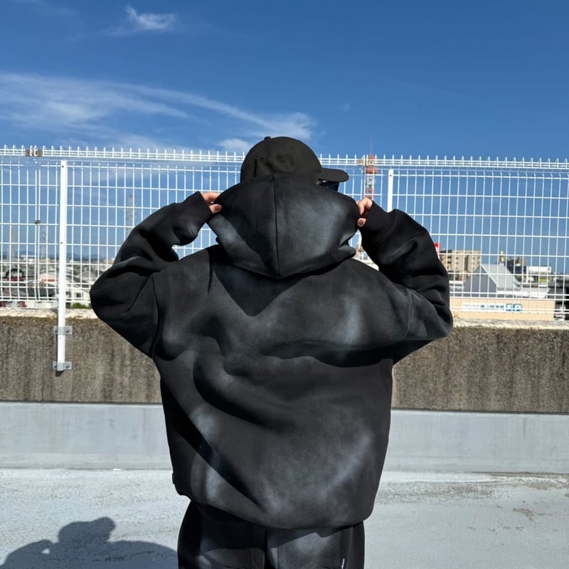 tmark graffiti spray double knee hoodie | @tmark