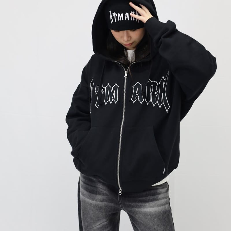 M&M ジップアップパーカー　黒L ジップアップライトパーカー | 高品質オリジナルTシャツ作成