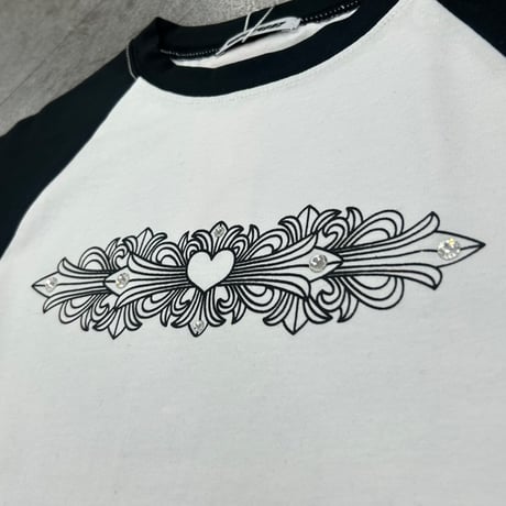 @tmark heart trival rhinestone long Tee