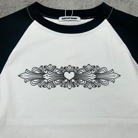 @tmark heart trival rhinestone long Tee