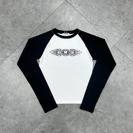 @tmark heart trival rhinestone long Tee