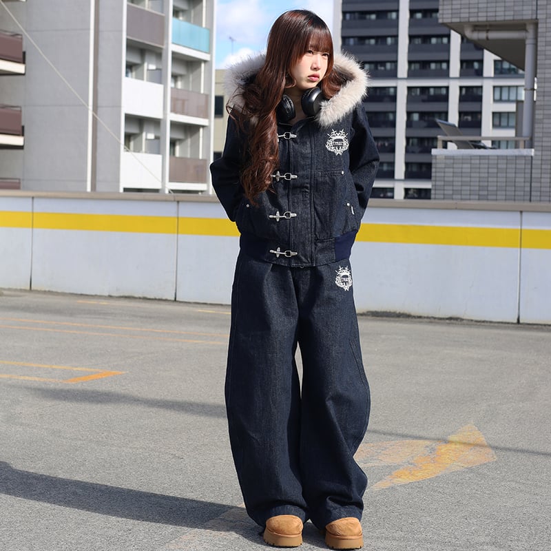 tmark fireman rigid denim fur jacket | @tmark