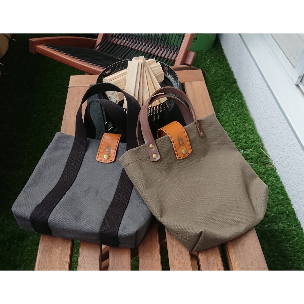 タケヤリ帆布]タキビズム 焚火ツールバッグ L | バッグ 鞄 焚火 焚き火