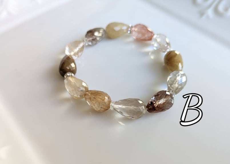 2本限定】透明度の高いマルチルチルのブレスレット | MotherTerras Crystal