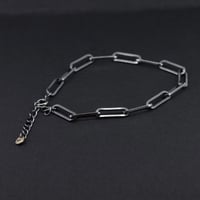 052b ブラックチェーンブレスレット