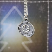 シルバー12星座（かに座）コインネックレス