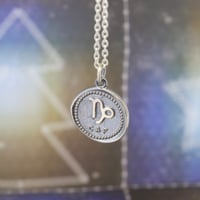 シルバー12星座（やぎ座）コインネックレス