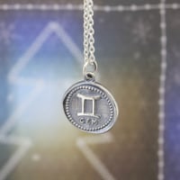 シルバー12星座（ふたご座）コインネックレス