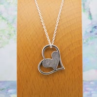 068　シルバーワイヤーワークハートネックレス